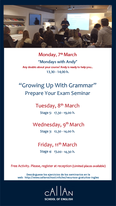 Weekly activities