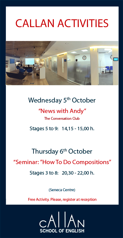Weekly activities